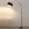 Arched Drum Shade Modern Adjustable Metal Floor Lamp Image - 2