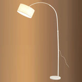 Arched Drum Shade Modern Adjustable Metal Floor Lamp Image - 3