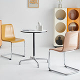 Armless Backrest Cantilever Dining Chair Multi-Color Image - 11