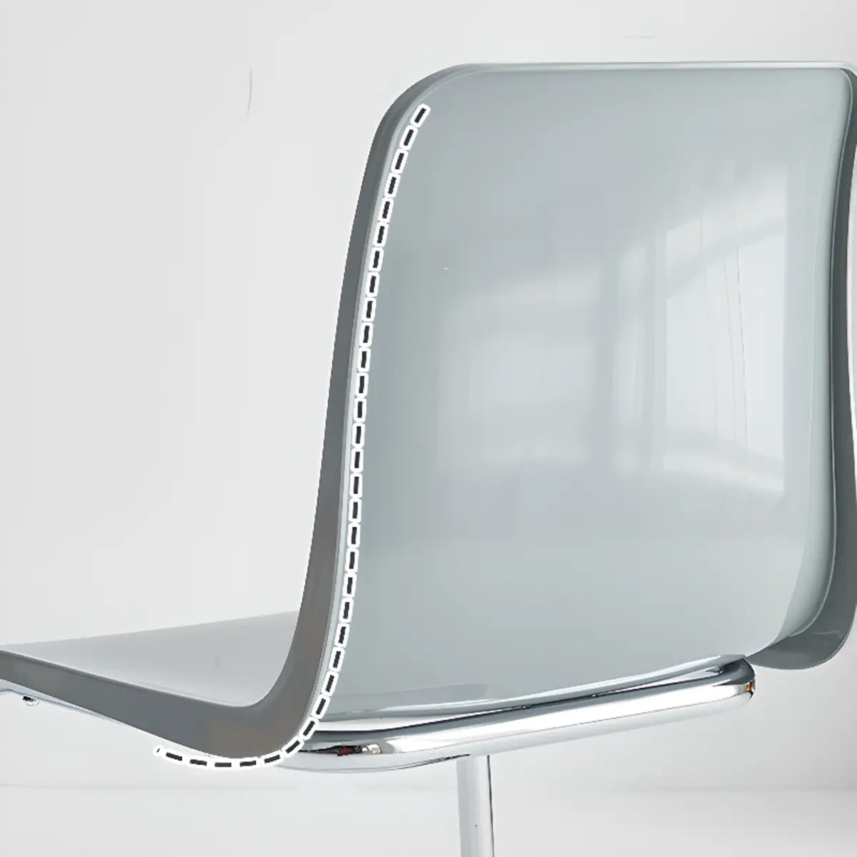 Armless Backrest Cantilever Dining Chair Multi-Color Image - 13