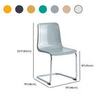 Armless Backrest Cantilever Dining Chair Multi-Color #size