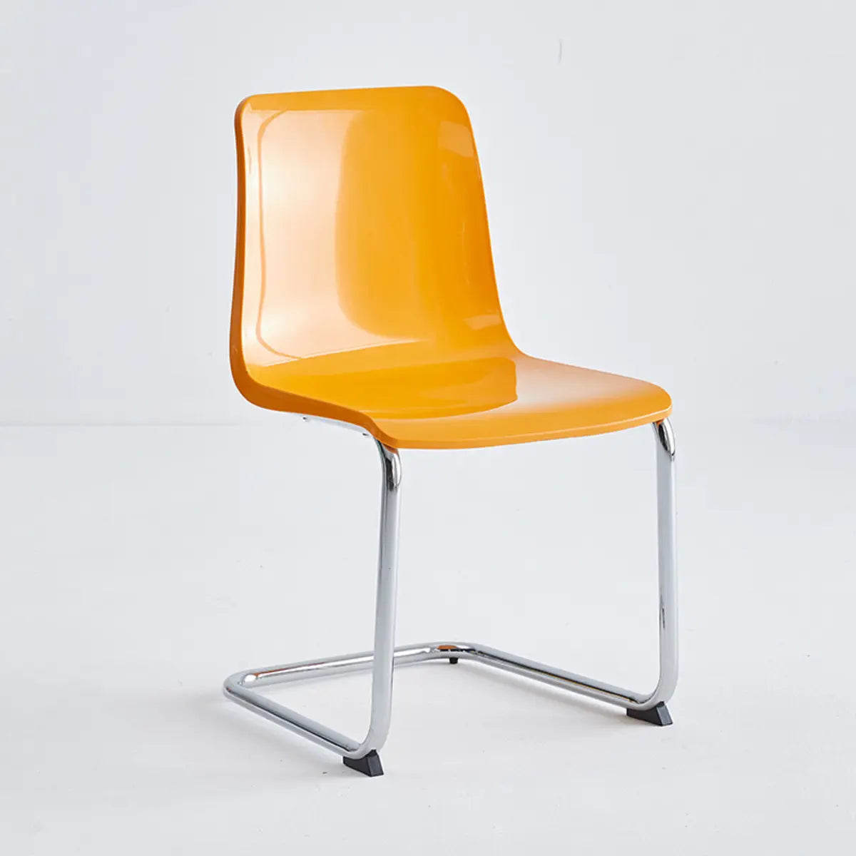 Armless Backrest Cantilever Dining Chair Multi-Color Image - 2