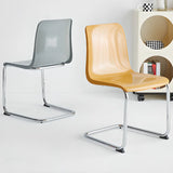 Armless Backrest Cantilever Dining Chair Multi-Color Image - 9