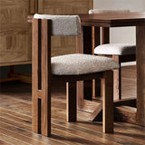 Armless Curved Back Wood Upholstered Dining Chair Green Image - 7