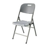 Armless Modern Folding Metal Frame Plastic Office Chair Image - 10