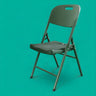 Armless Modern Folding Metal Frame Plastic Office Chair Image - 13
