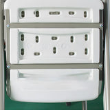 Armless Modern Folding Metal Frame Plastic Office Chair Image - 14