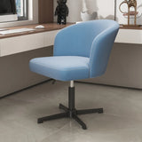Art Deco AdjustableLeather Swivel Caramel Office Chair Image - 18