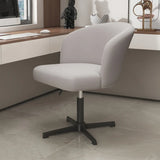 Art Deco AdjustableLeather Swivel Caramel Office Chair Image - 20