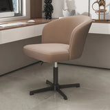 Art Deco AdjustableLeather Swivel Caramel Office Chair Image - 22
