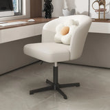 Art Deco AdjustableLeather Swivel Caramel Office Chair Image - 27