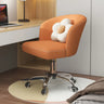 Art Deco AdjustableLeather Swivel Caramel Office Chair Image - 9