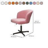 Art Deco AdjustableLeather Swivel Caramel Office Chair Image - 29