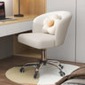 Art Deco AdjustableLeather Swivel Caramel Office Chair Image - 3