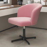 Art Deco AdjustableLeather Swivel Caramel Office Chair Image - 5