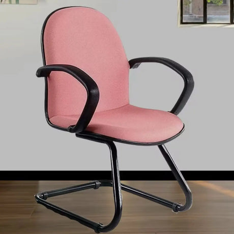 Art Deco Blue Ergonomic Comfort Upholstered Office Chair Image - 2