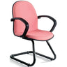 Art Deco Blue Ergonomic Comfort Upholstered Office Chair Image - 7