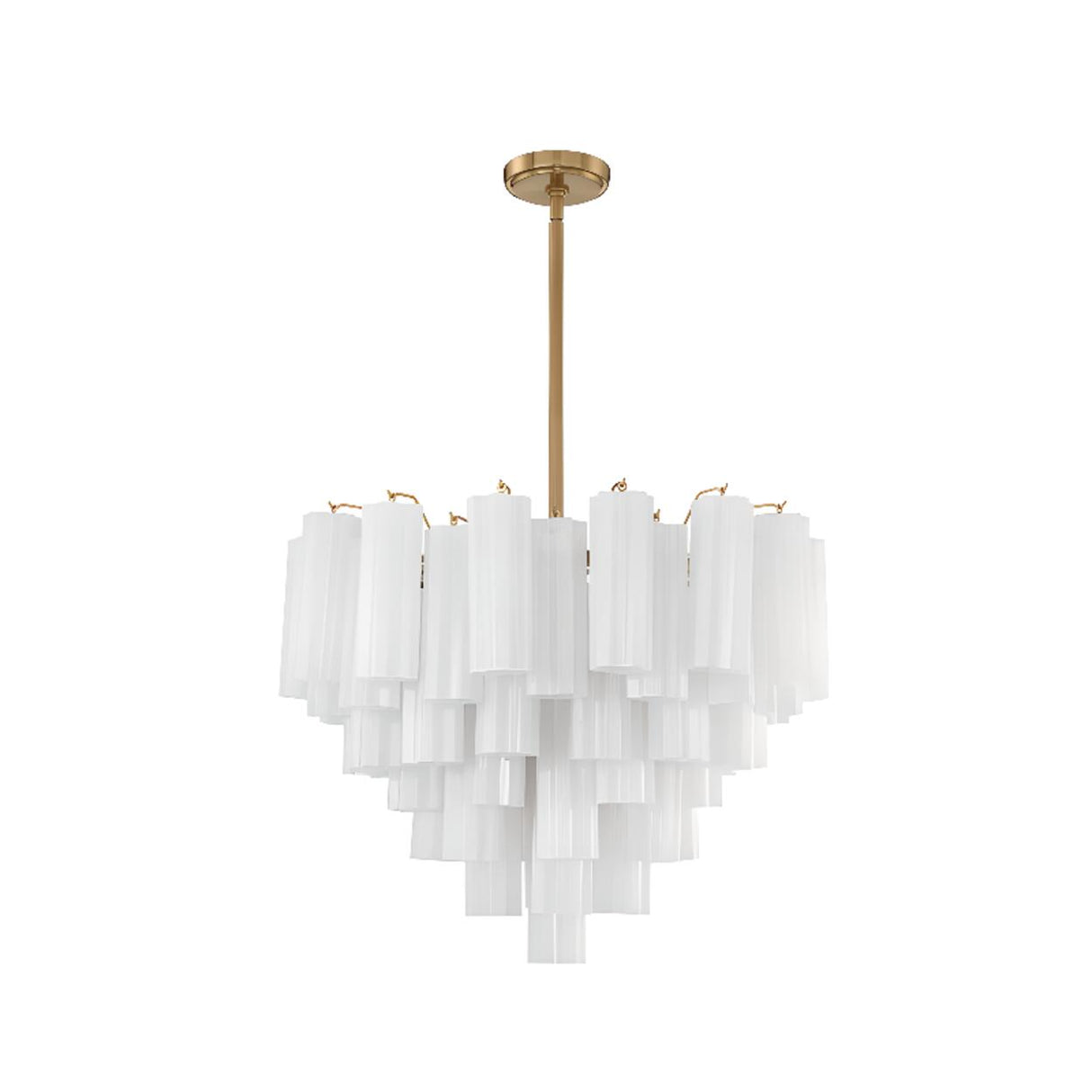 Art Deco Elegant Tiered Cascading Glass Chandelier Image - 11