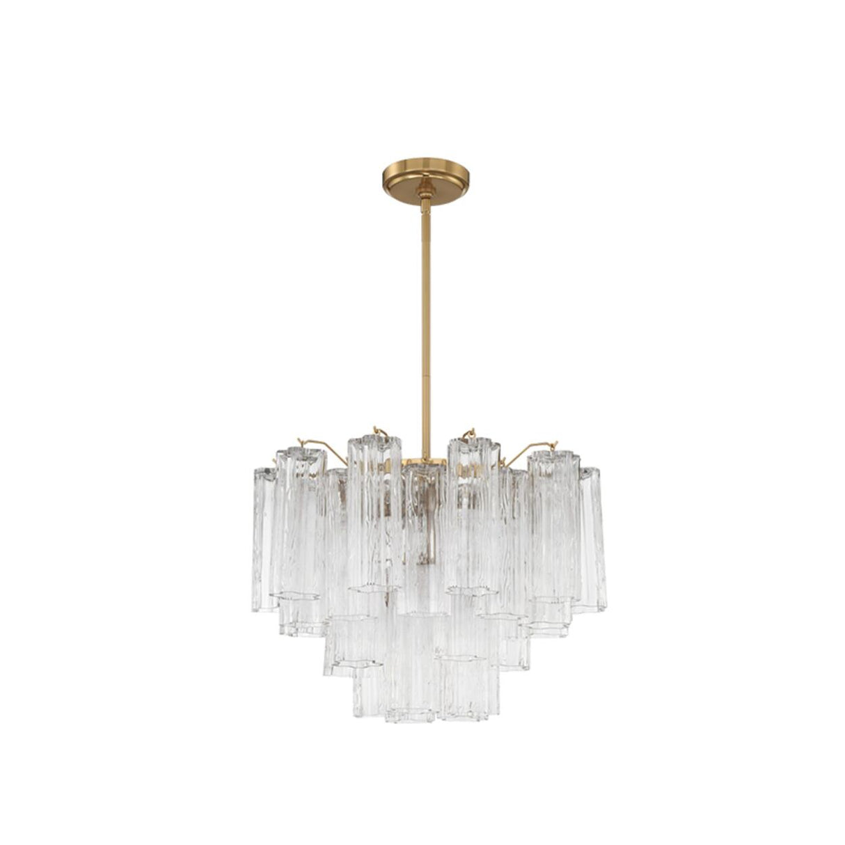 Art Deco Elegant Tiered Cascading Glass Chandelier Image - 19