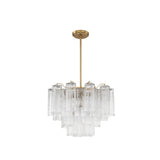 Art Deco Elegant Tiered Cascading Glass Chandelier Image - 19