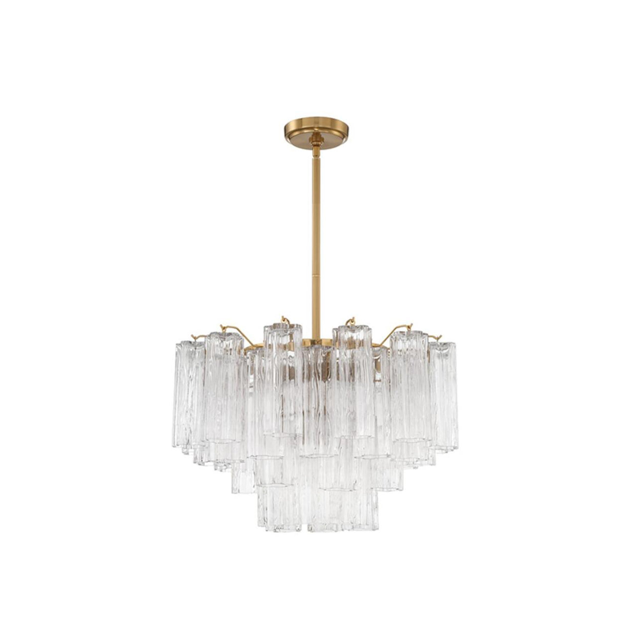 Art Deco Elegant Tiered Cascading Glass Chandelier Image - 20