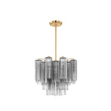 Art Deco Elegant Tiered Cascading Glass Chandelier Image - 26