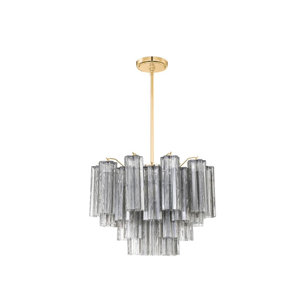 Art Deco Elegant Tiered Cascading Glass Chandelier Image - 27