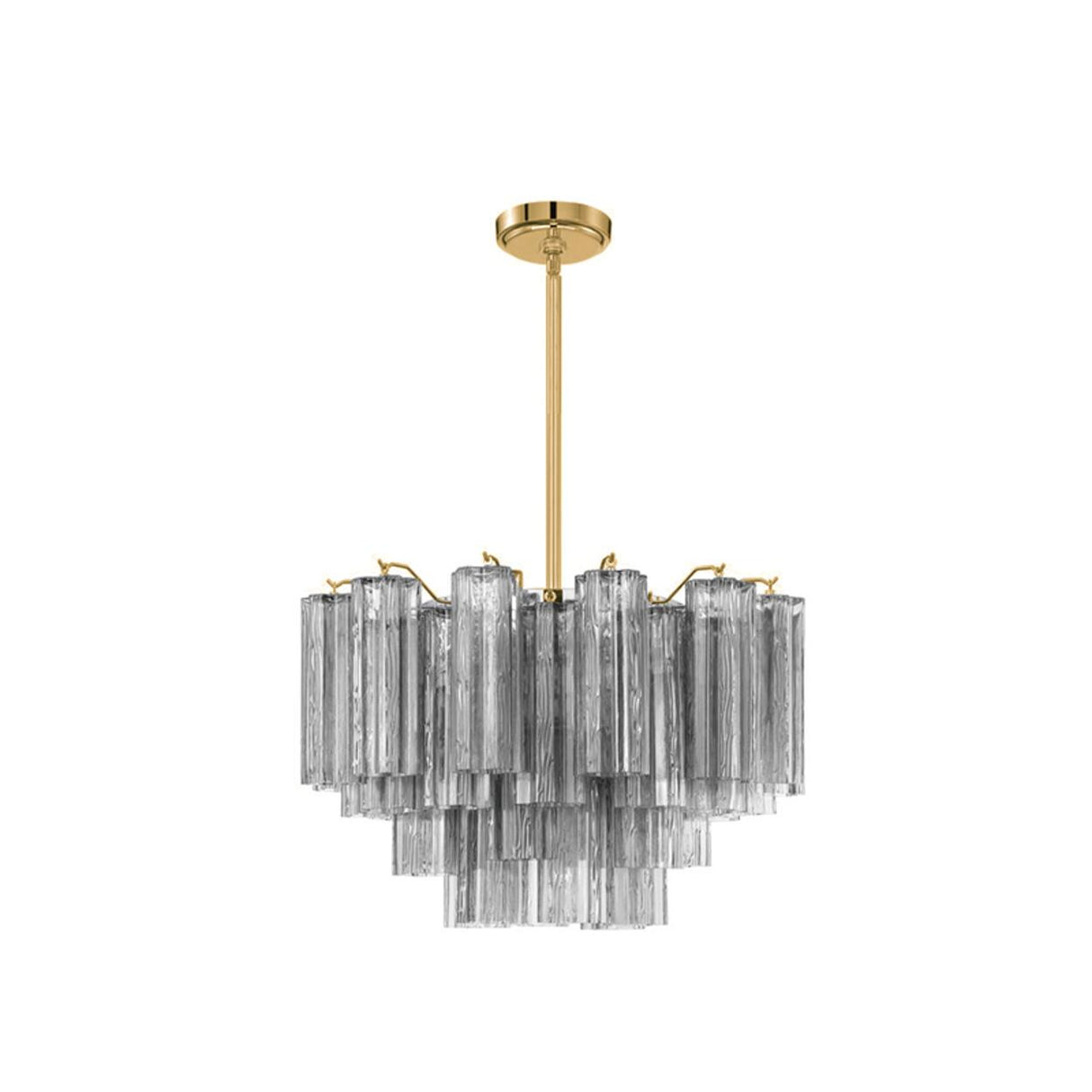 Art Deco Elegant Tiered Cascading Glass Chandelier Image - 28