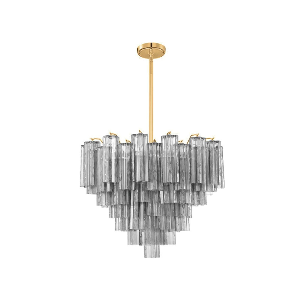 Art Deco Elegant Tiered Cascading Glass Chandelier Image - 29