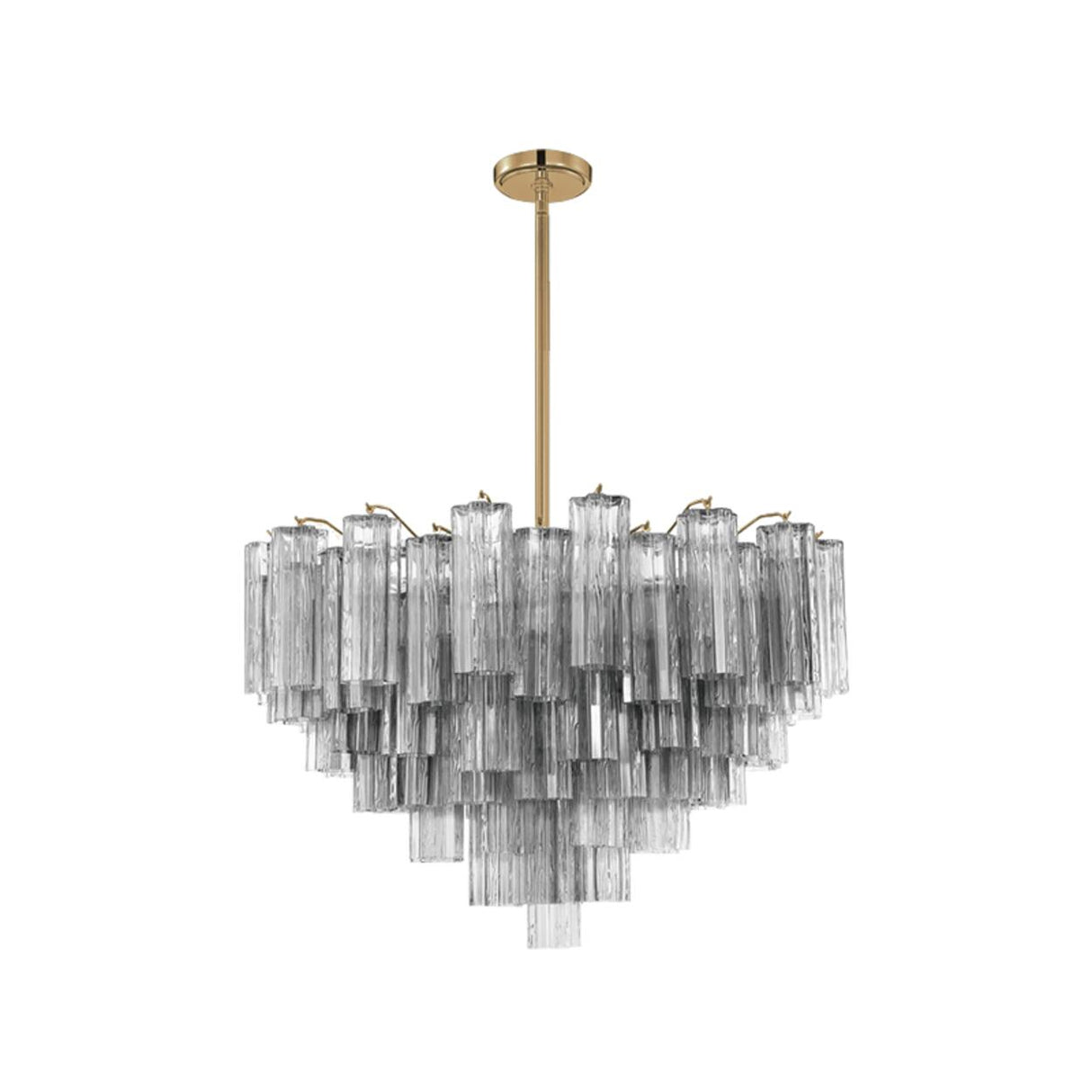 Art Deco Elegant Tiered Cascading Glass Chandelier Image - 30