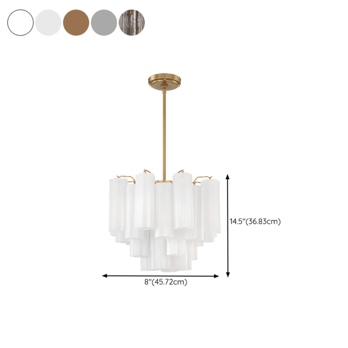 Art Deco Elegant Tiered Cascading Glass Chandelier 