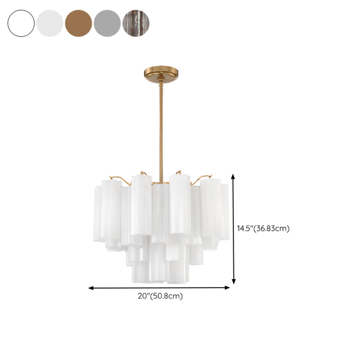 Art Deco Elegant Tiered Cascading Glass Chandelier Image - 32