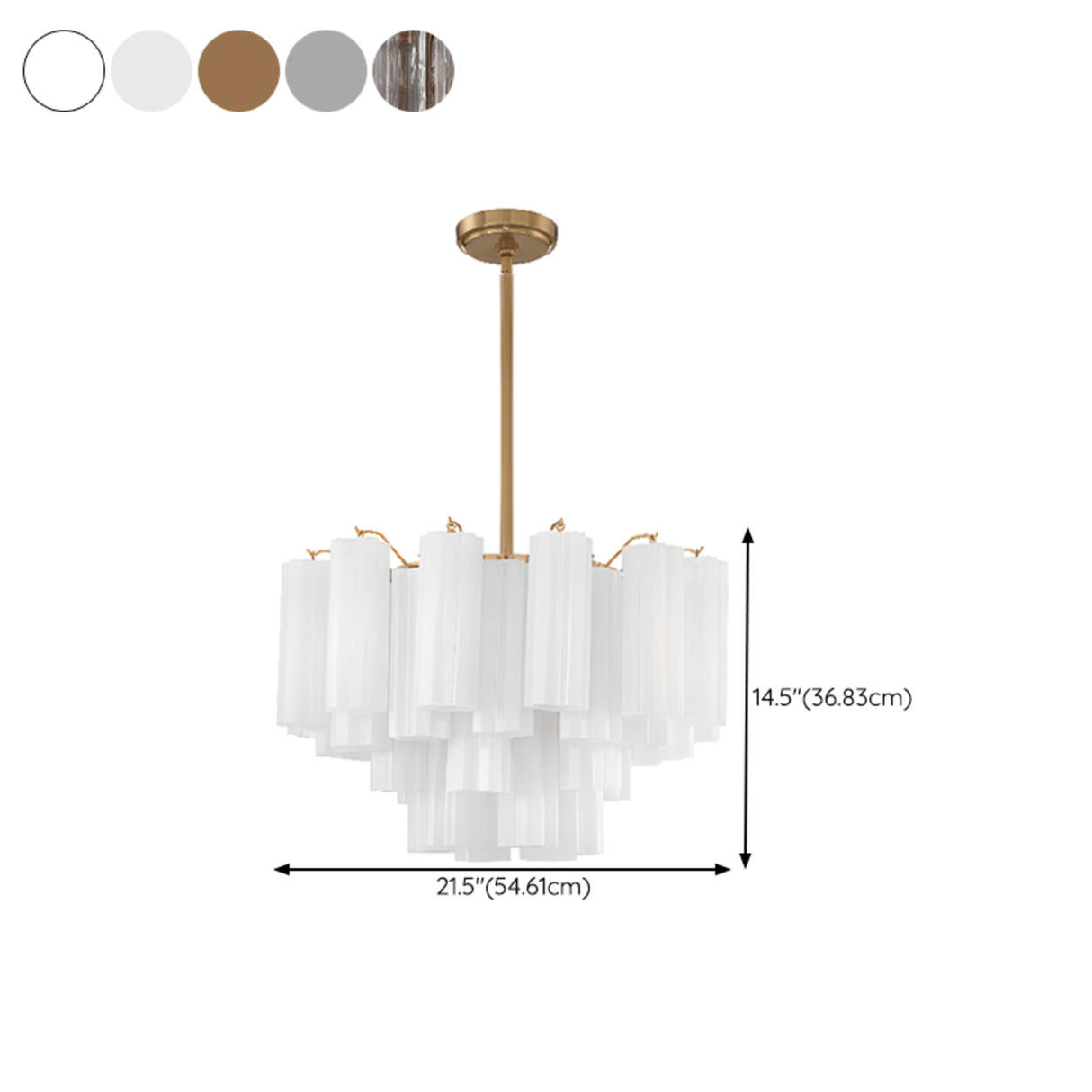 Art Deco Elegant Tiered Cascading Glass Chandelier Image - 33