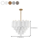 Art Deco Elegant Tiered Cascading Glass Chandelier Image - 34