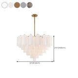 Art Deco Elegant Tiered Cascading Glass Chandelier Image - 35