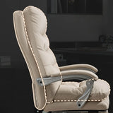 Art Deco Ergonomic Reclining Faux Leather Office Chair Image - 6