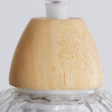 Art Deco Geometric Dome Clear Glassy Pendant Light Image - 7