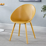Art Deco Green and Yellow Round Synthetic Office Chair Image - 10