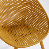 Art Deco Green and Yellow Round Synthetic Office Chair Image - 12