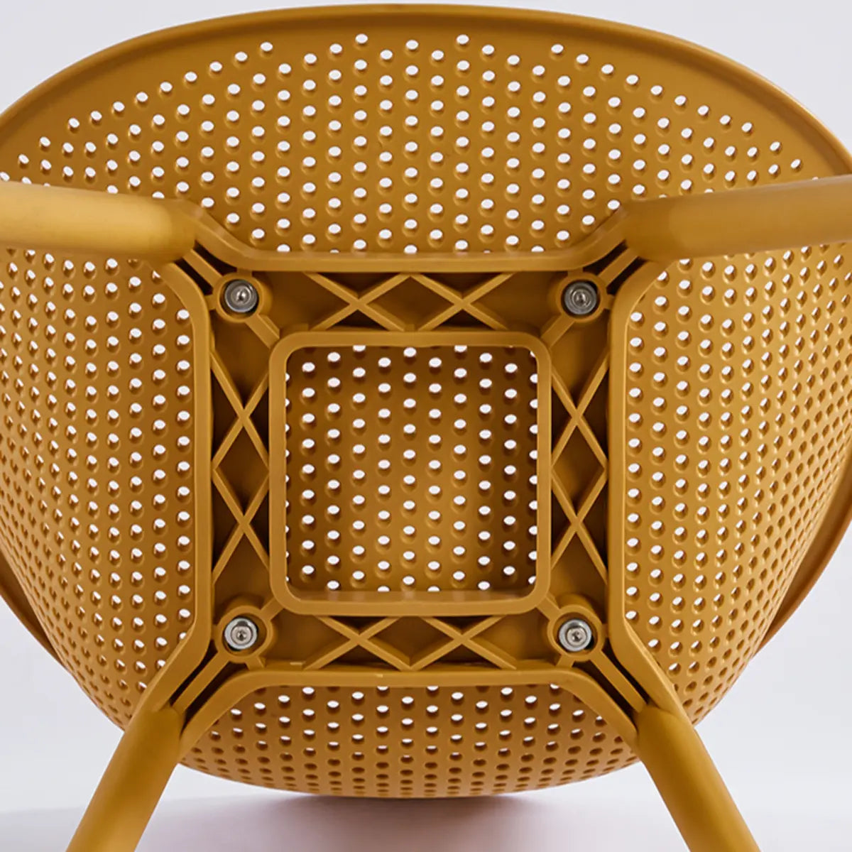 Art Deco Green and Yellow Round Synthetic Office Chair Image - 15