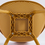 Art Deco Green and Yellow Round Synthetic Office Chair Image - 15