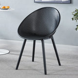 Art Deco Green and Yellow Round Synthetic Office Chair Image - 6