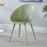 Art Deco Green and Yellow Round Synthetic Office Chair Image - 8