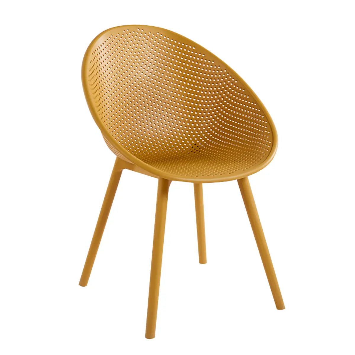 Art Deco Green and Yellow Round Synthetic Office Chair Image - 9