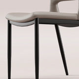 Art Deco Orange Armless Dining Chair with Airy Back Image - 10