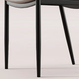 Art Deco Orange Armless Dining Chair with Airy Back Image - 11