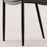 Art Deco Orange Armless Dining Chair with Airy Back Image - 11
