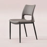 Art Deco Orange Armless Dining Chair with Airy Back Image - 2