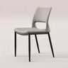 Art Deco Orange Armless Dining Chair with Airy Back Image - 5