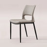 Art Deco Orange Armless Dining Chair with Airy Back Image - 5